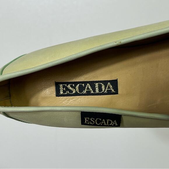 ESCADA Genuine Leather Hand Sewn Moccasin Loafers Size 7.5 - Picture 9 of 11